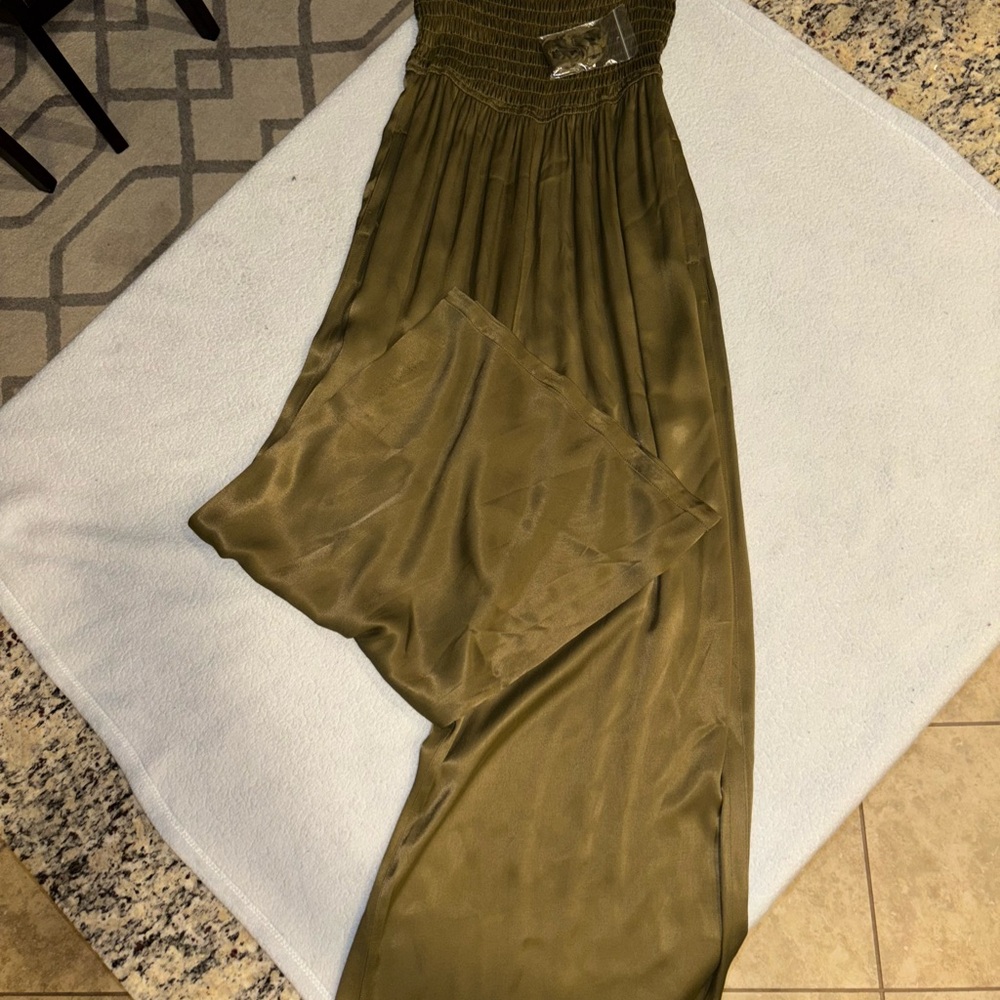 Pilcro Olive Wide Leg Jumpsuit